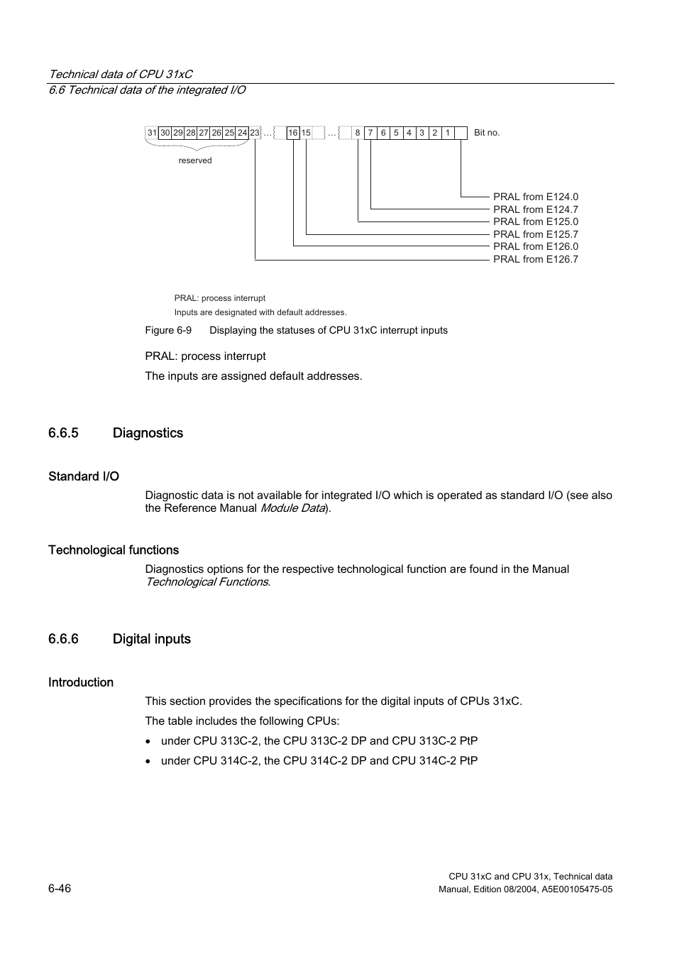 5 diagnostics, 6 digital inputs | Siemens Simatic S7-300 CPU 31xC and CPU 31x S7-300 User Manual | Page 156 / 244