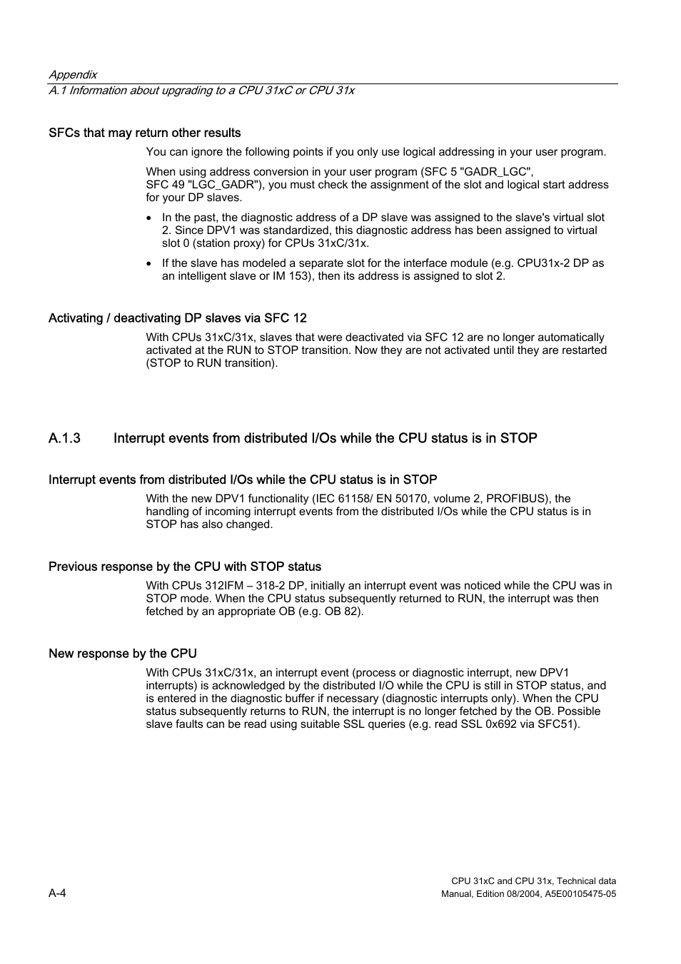 Siemens Simatic S7-300 CPU 31xC and CPU 31x S7-300 User Manual | Page 210 / 244