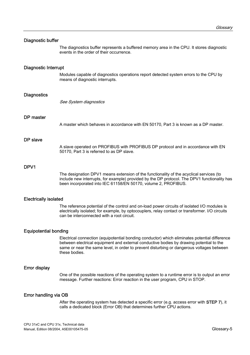 Siemens Simatic S7-300 CPU 31xC and CPU 31x S7-300 User Manual | Page 221 / 244