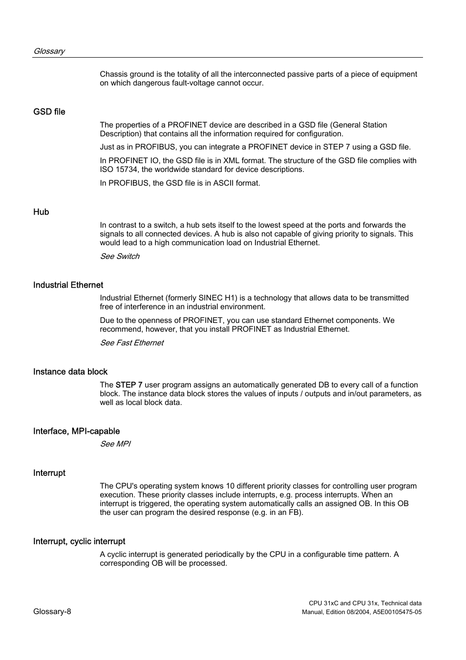 Siemens Simatic S7-300 CPU 31xC and CPU 31x S7-300 User Manual | Page 224 / 244