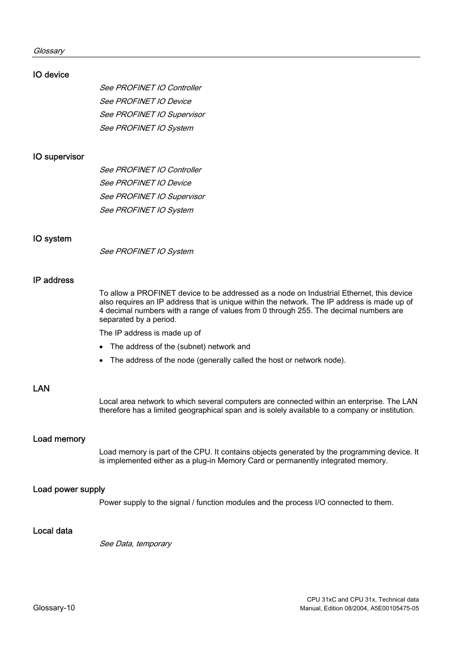 Siemens Simatic S7-300 CPU 31xC and CPU 31x S7-300 User Manual | Page 226 / 244