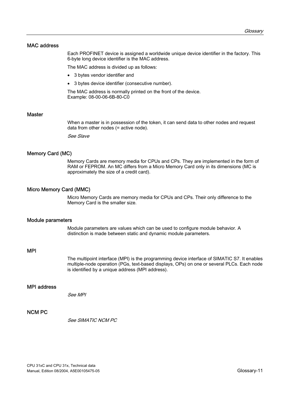 Siemens Simatic S7-300 CPU 31xC and CPU 31x S7-300 User Manual | Page 227 / 244