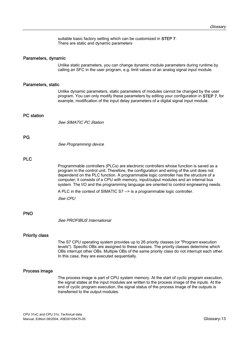 Siemens Simatic S7-300 CPU 31xC and CPU 31x S7-300 User Manual | Page 229 / 244