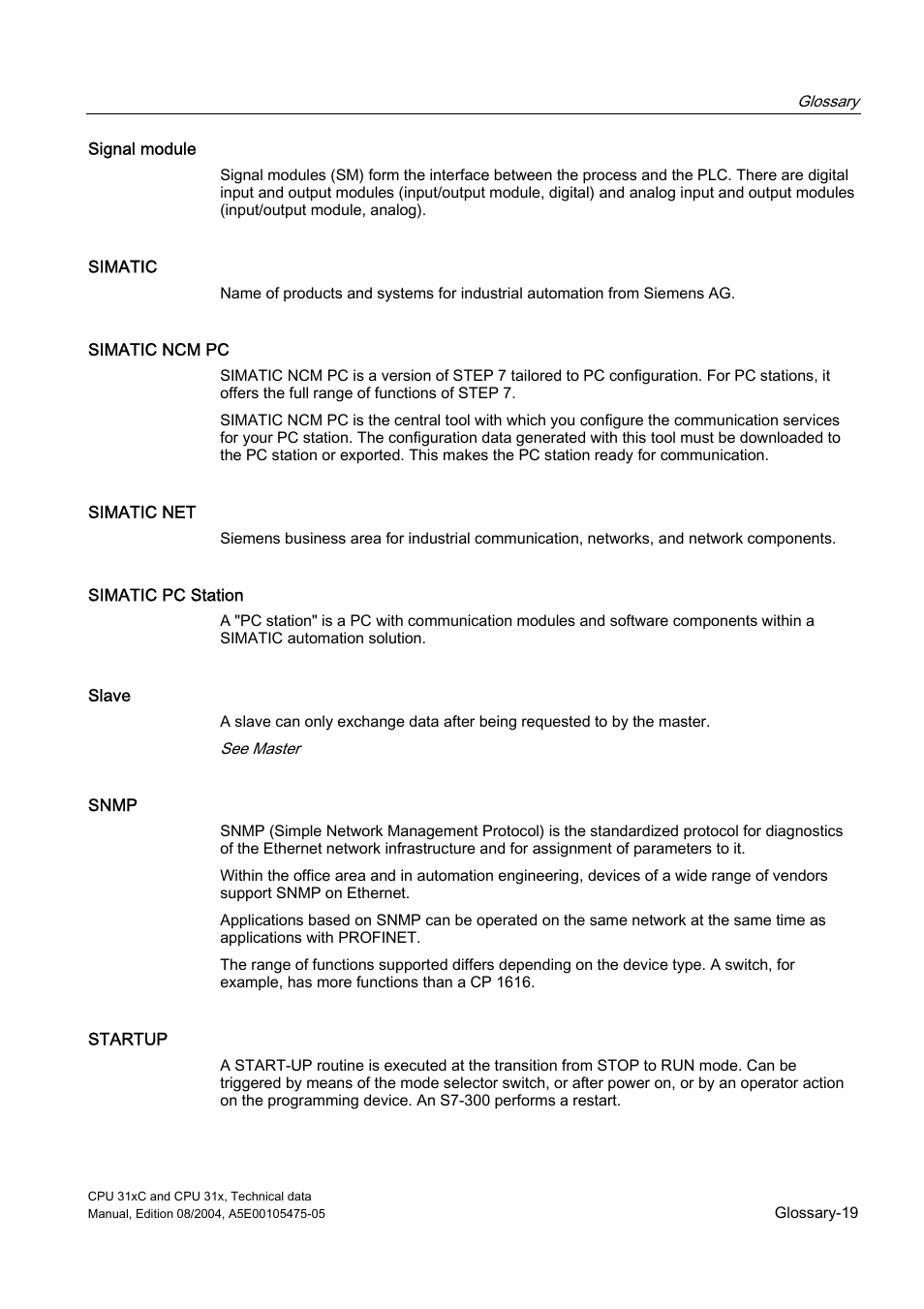 Siemens Simatic S7-300 CPU 31xC and CPU 31x S7-300 User Manual | Page 235 / 244