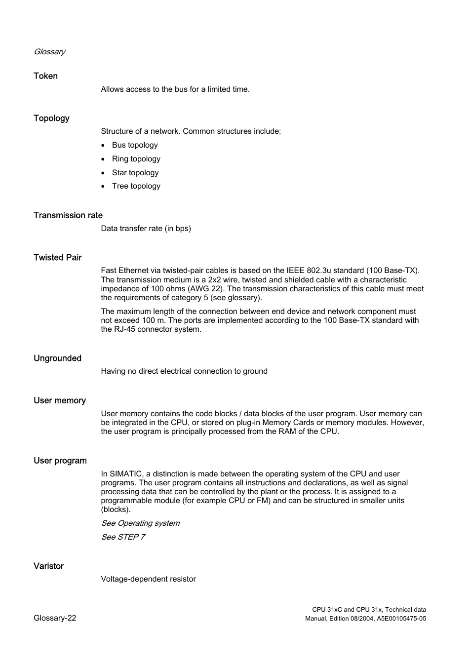Siemens Simatic S7-300 CPU 31xC and CPU 31x S7-300 User Manual | Page 238 / 244