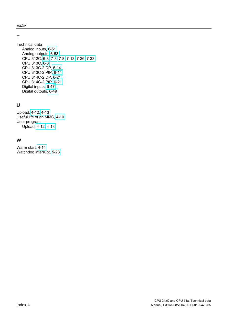 Siemens Simatic S7-300 CPU 31xC and CPU 31x S7-300 User Manual | Page 244 / 244