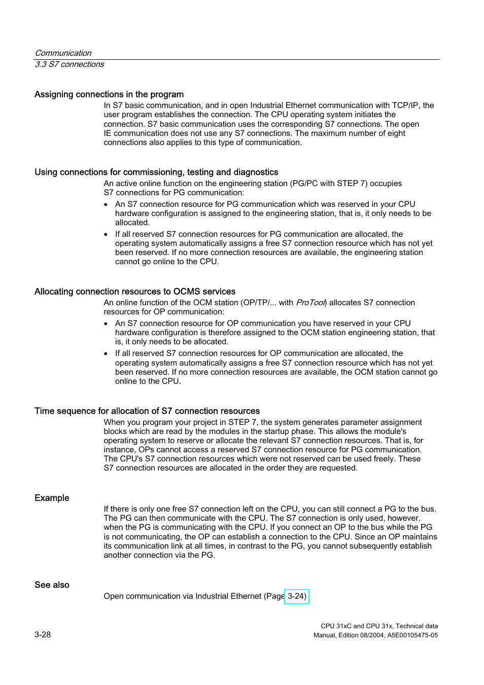 Siemens Simatic S7-300 CPU 31xC and CPU 31x S7-300 User Manual | Page 56 / 244