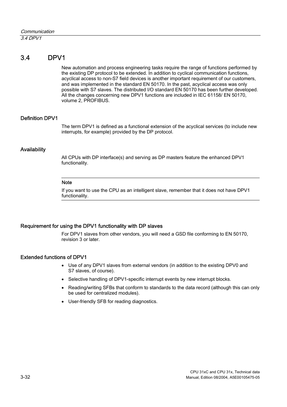 4 dpv1 | Siemens Simatic S7-300 CPU 31xC and CPU 31x S7-300 User Manual | Page 60 / 244