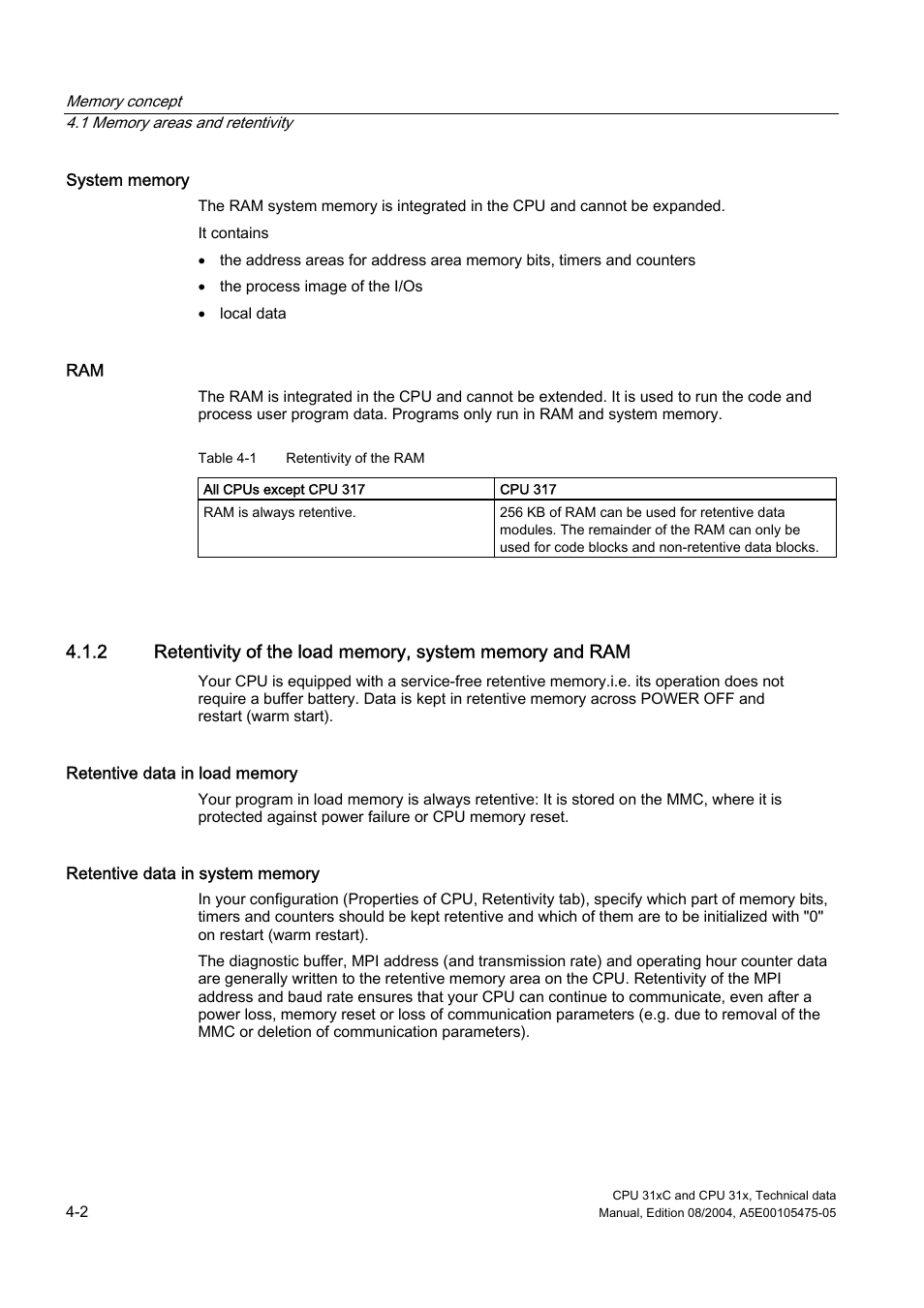 Siemens Simatic S7-300 CPU 31xC and CPU 31x S7-300 User Manual | Page 64 / 244