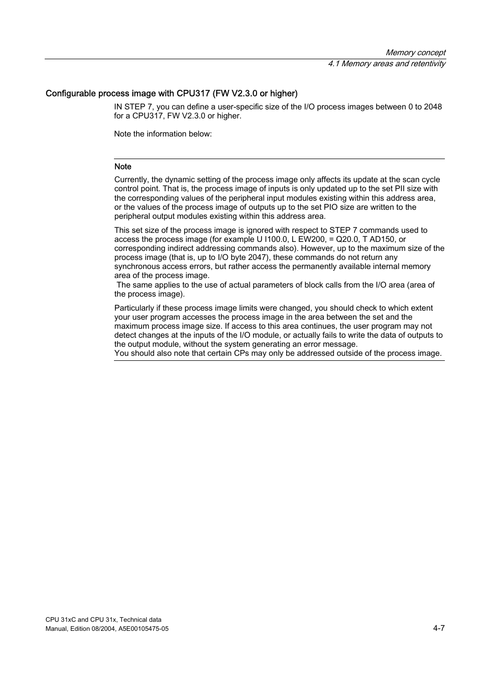 Siemens Simatic S7-300 CPU 31xC and CPU 31x S7-300 User Manual | Page 69 / 244