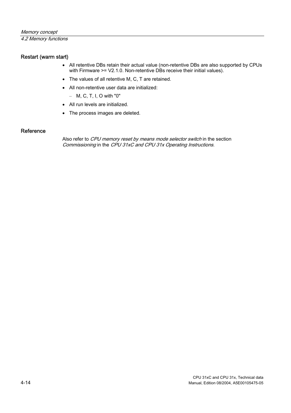 Siemens Simatic S7-300 CPU 31xC and CPU 31x S7-300 User Manual | Page 76 / 244