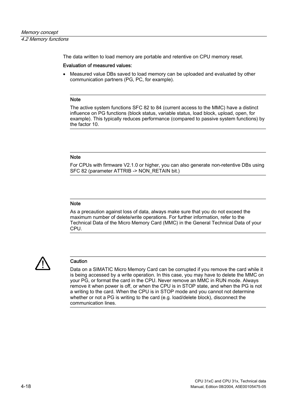 Siemens Simatic S7-300 CPU 31xC and CPU 31x S7-300 User Manual | Page 80 / 244