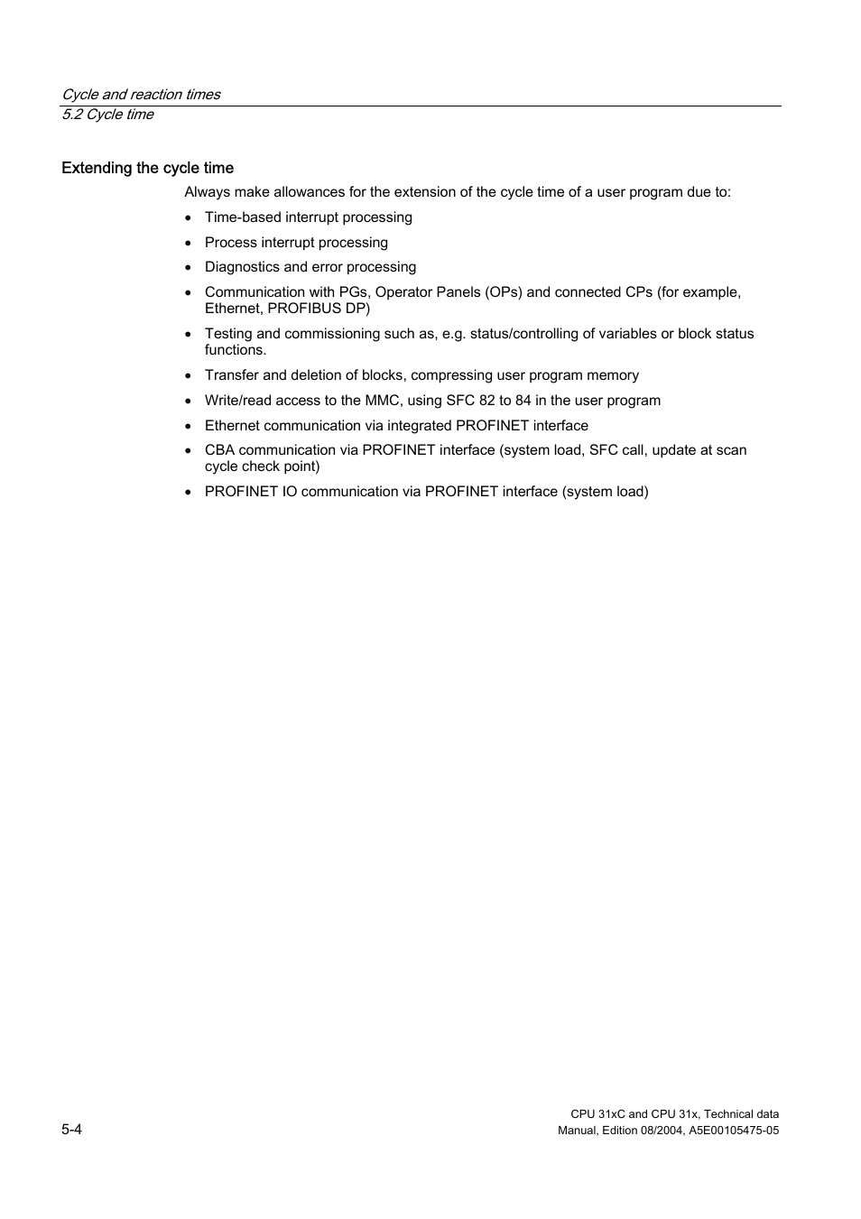 Siemens Simatic S7-300 CPU 31xC and CPU 31x S7-300 User Manual | Page 86 / 244