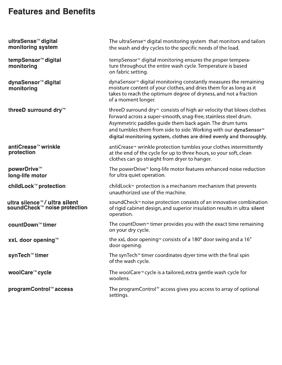 Siemens ULTRASENSE WTXD5300US User Manual | Page 2 / 81