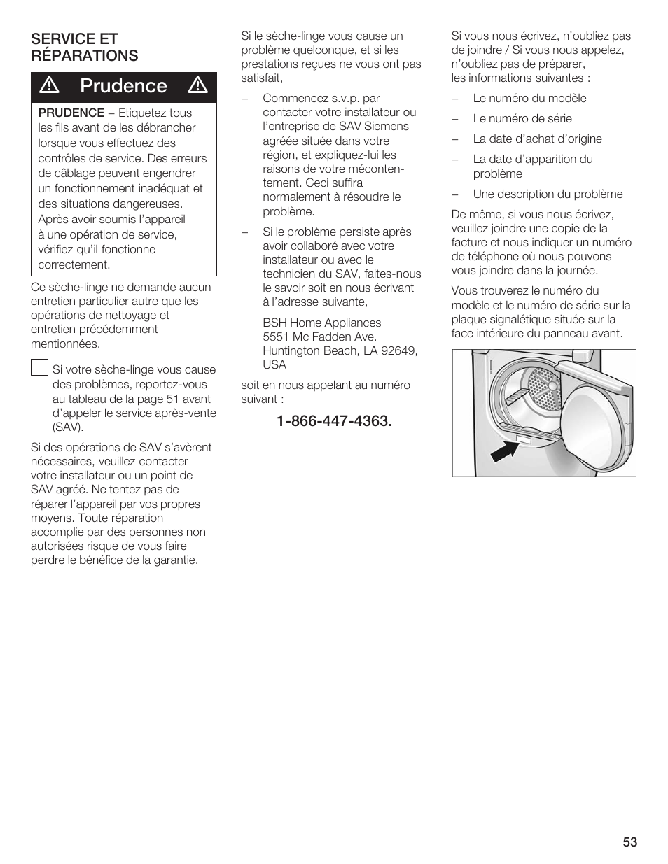 Prudence | Siemens ULTRASENSE WTXD5300US User Manual | Page 54 / 81