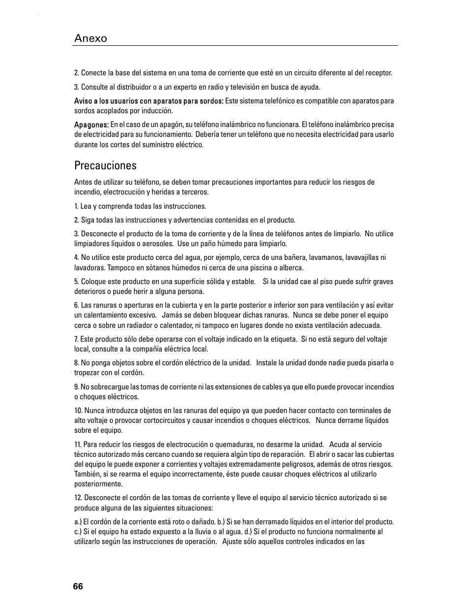 Precauciones, Anexo | Siemens Gigaset 4210 User Manual | Page 143 / 153