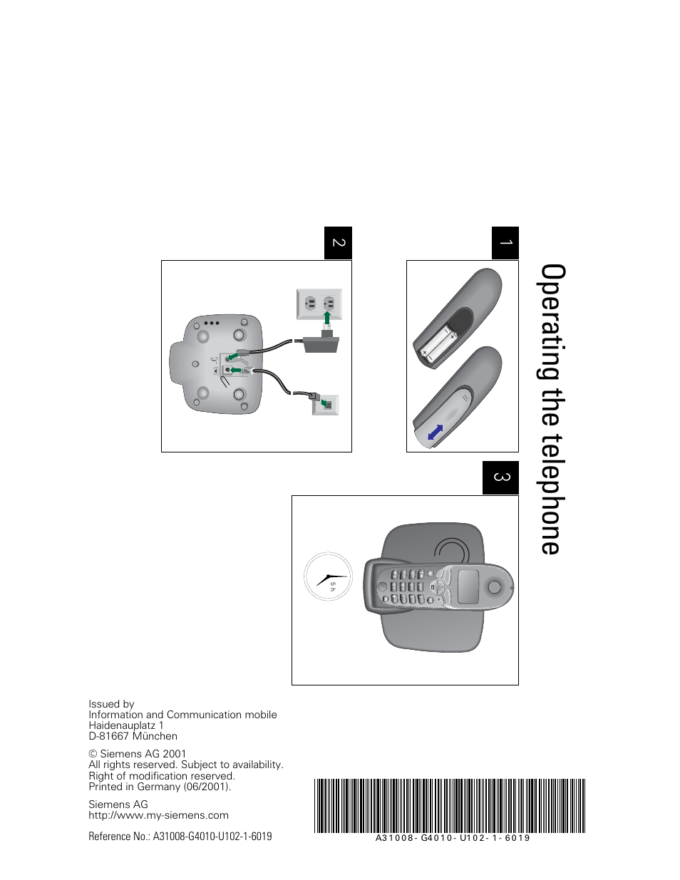 Oper at ing the t elephone | Siemens Gigaset 4210 User Manual | Page 153 / 153