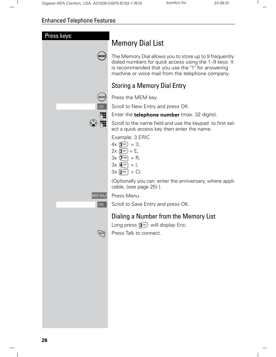 Siemens Gigaset 4210 User Manual | Page 32 / 153