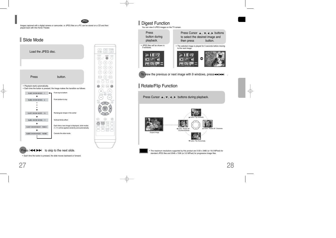 Jpeg file playback | Siemens HT-Q100 User Manual | Page 15 / 35