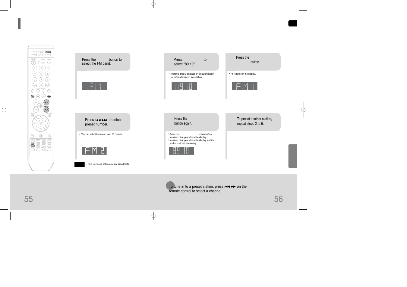 Convenient functions, Presetting stations 55 | Siemens HT-Q100 User Manual | Page 29 / 35