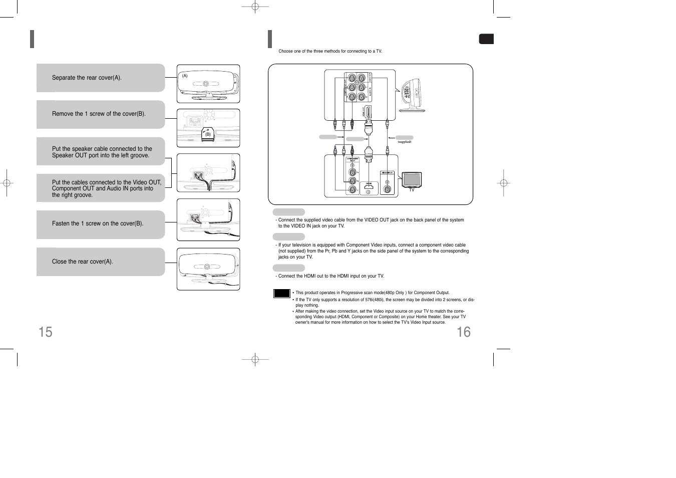 Installing the dvd player, Connecting the video out to tv | Siemens HT-Q100 User Manual | Page 9 / 35