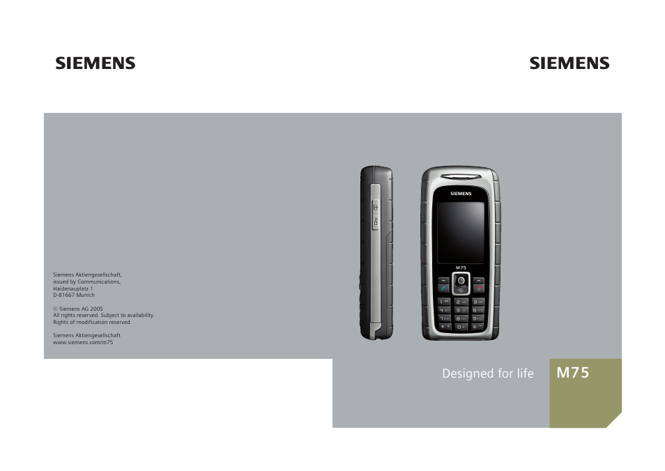 Siemens M75 User Manual | 153 pages