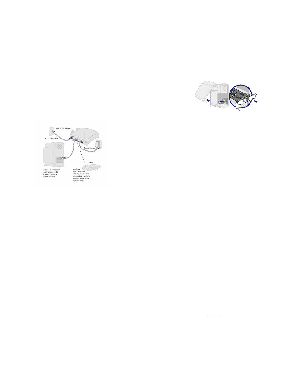 Connecting cables, Ethernet installation method, Connect the ethernet cable(s) | Connect the dsl cable, Connect the power, Check the leds, Connect the cables | Siemens SpeedStream 6500 Series User Manual | Page 13 / 98