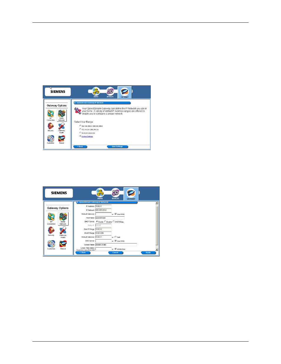 Ip network | Siemens SpeedStream 6500 Series User Manual | Page 50 / 98