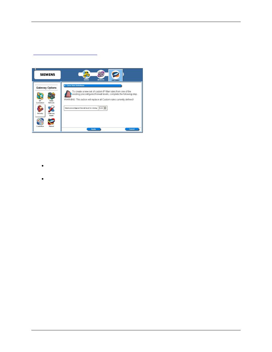 Clone ip filter rules | Siemens SpeedStream 6500 Series User Manual | Page 74 / 98