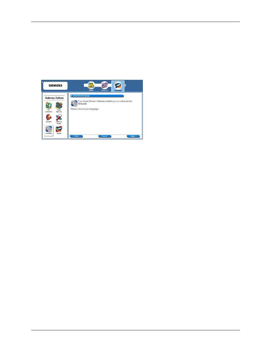 Language | Siemens SpeedStream 6500 Series User Manual | Page 91 / 98