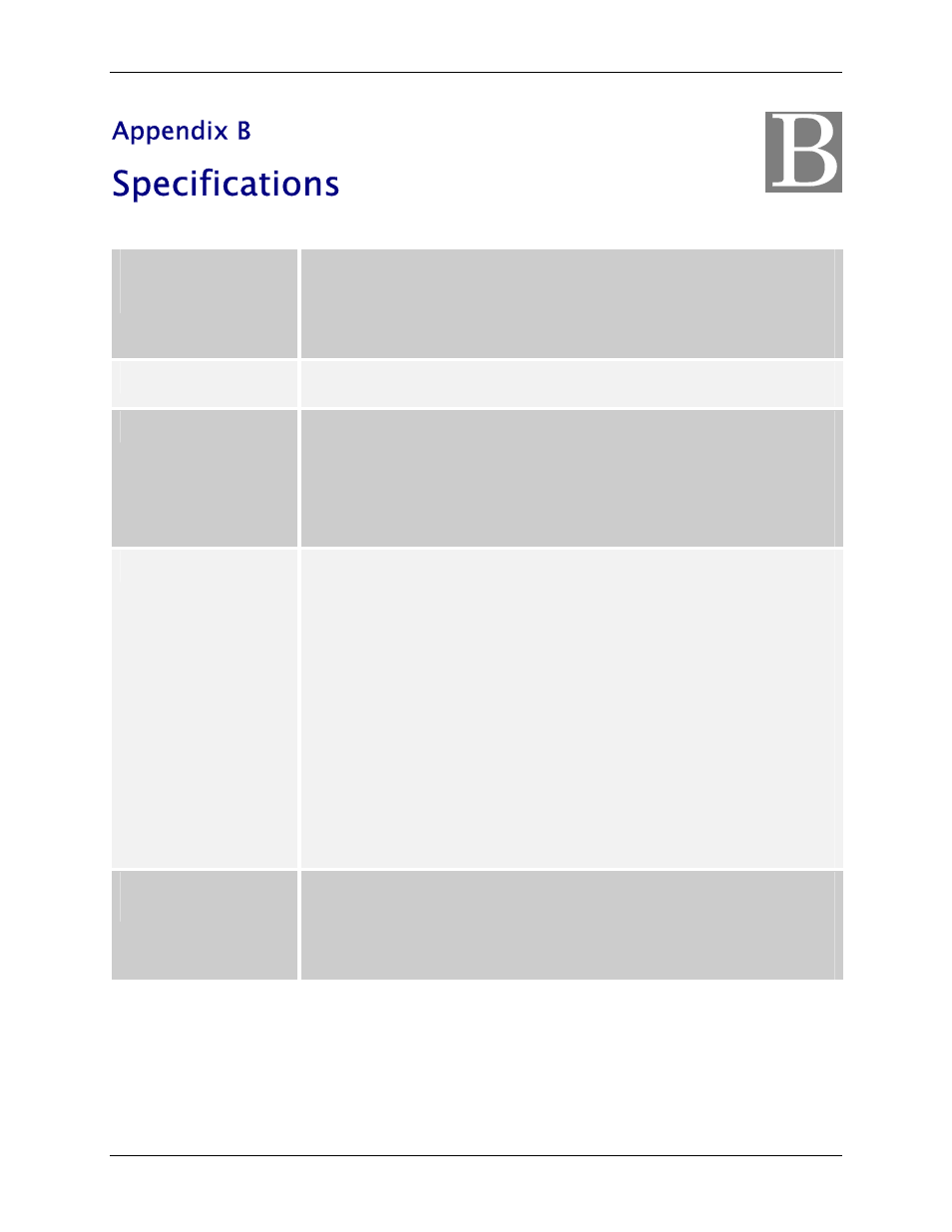 Appendix b specifications, Specifications, Appendix b | Siemens SpeedStream 6500 Series User Manual | Page 96 / 98