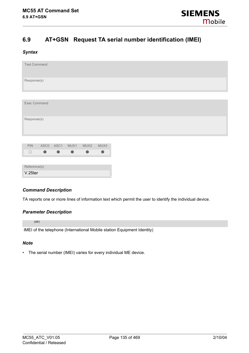 Obile | Siemens MC55 User Manual | Page 135 / 469