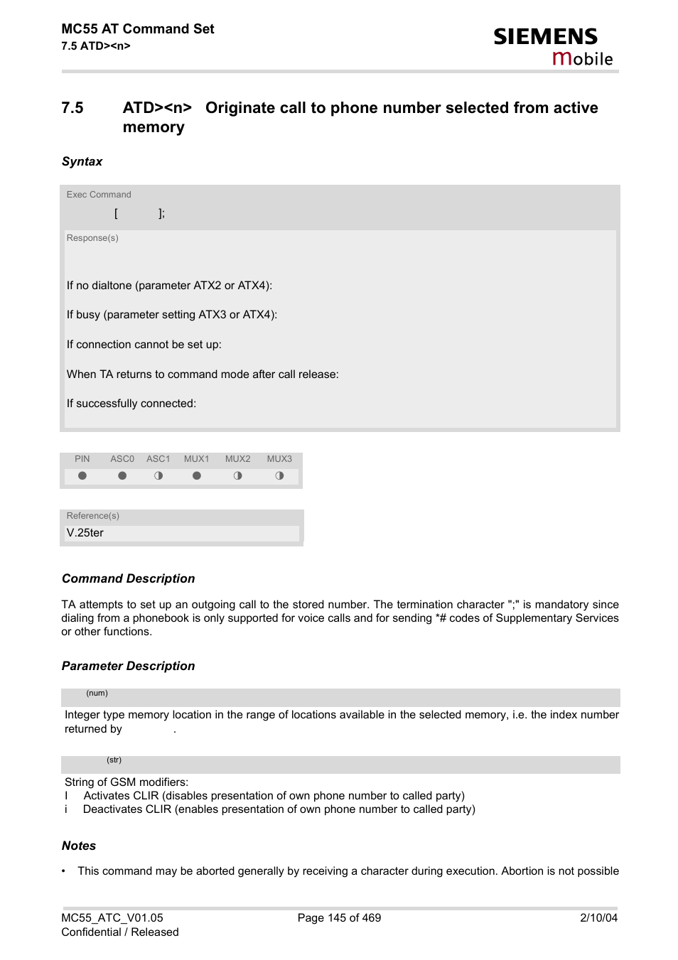 Obile | Siemens MC55 User Manual | Page 145 / 469