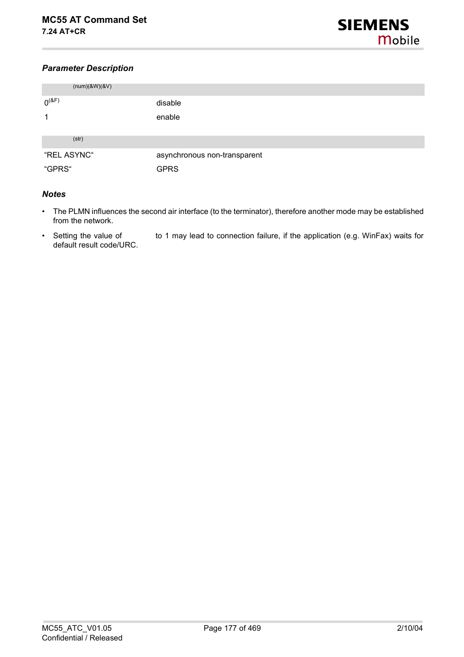 Serv, Mode, Obile | Siemens MC55 User Manual | Page 177 / 469