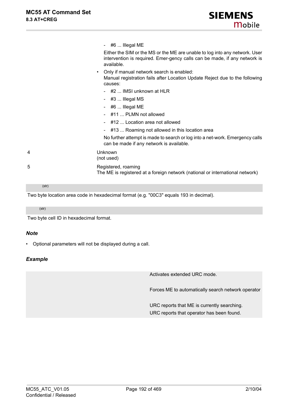 Obile | Siemens MC55 User Manual | Page 192 / 469