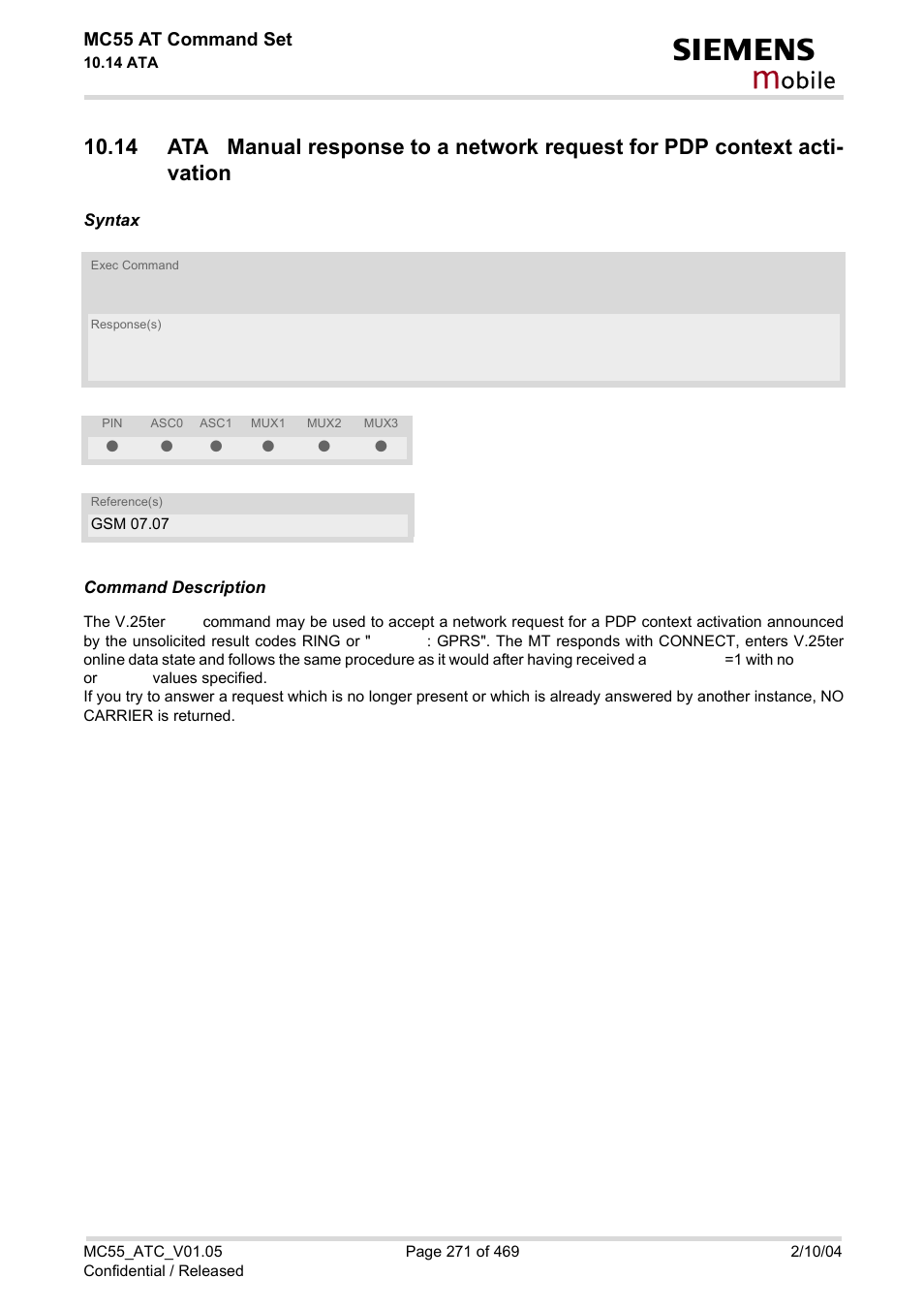 Obile | Siemens MC55 User Manual | Page 271 / 469