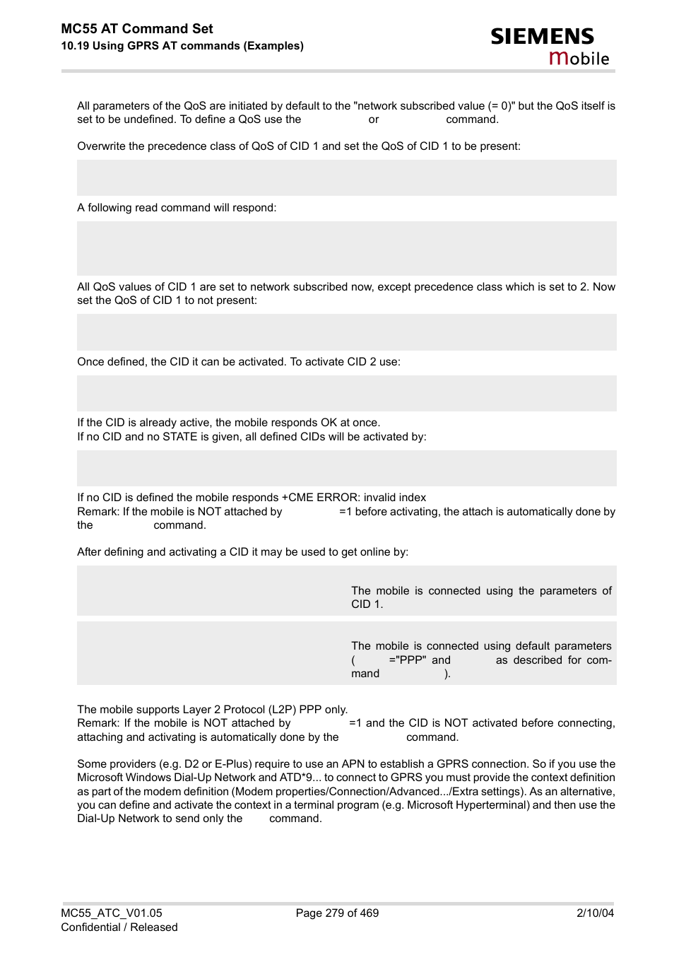 Obile | Siemens MC55 User Manual | Page 279 / 469