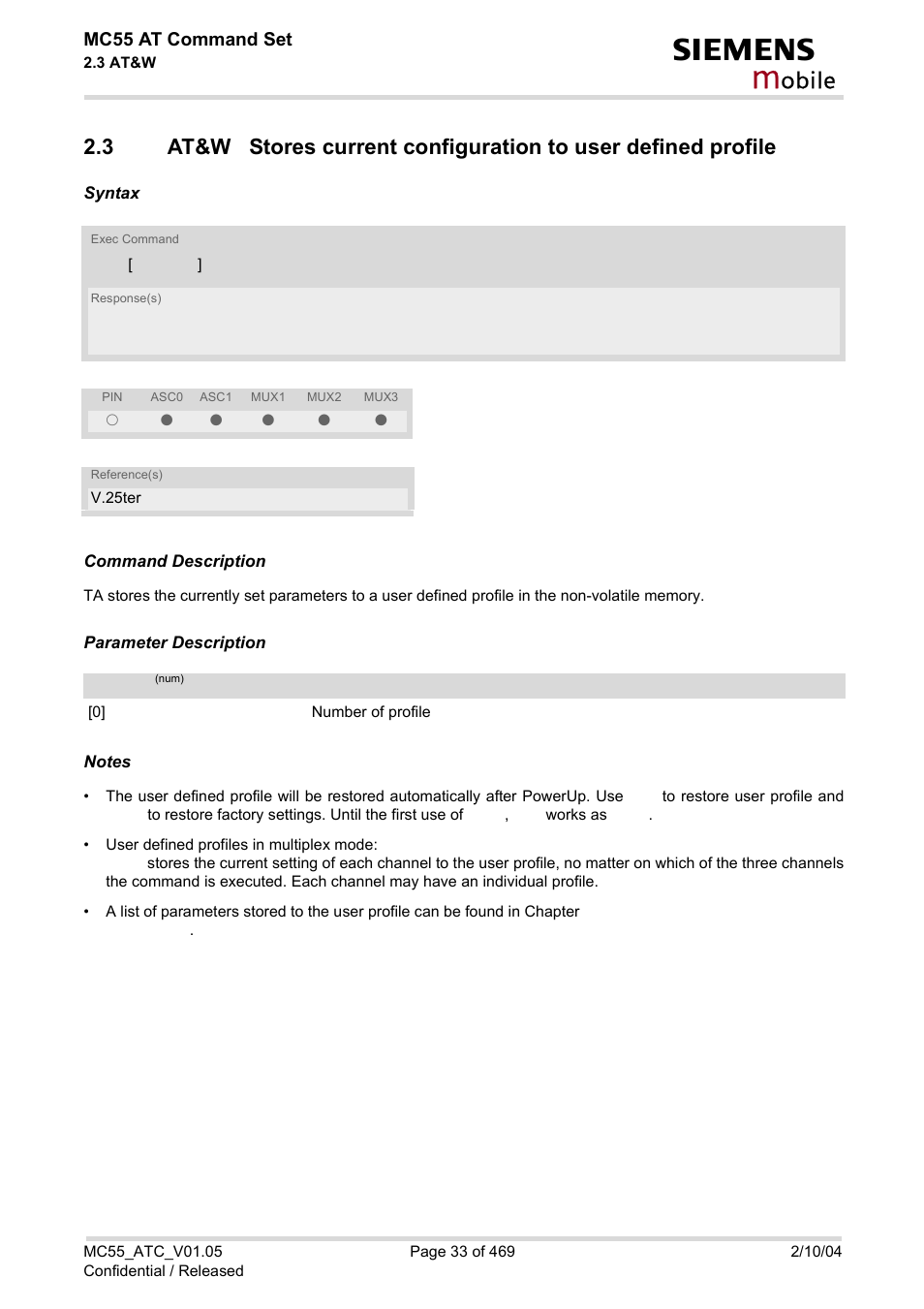 At&w, Obile | Siemens MC55 User Manual | Page 33 / 469
