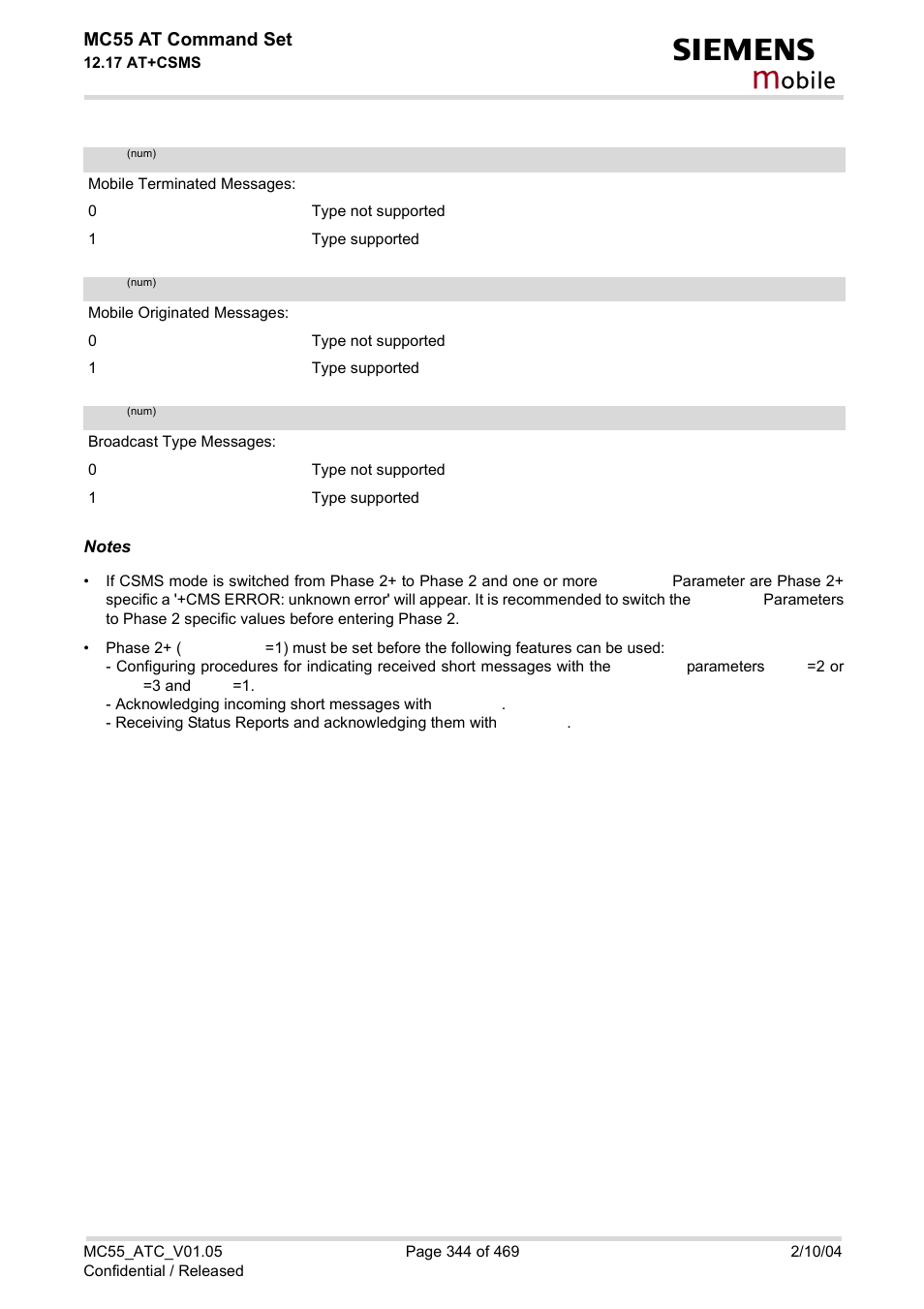 Obile | Siemens MC55 User Manual | Page 344 / 469