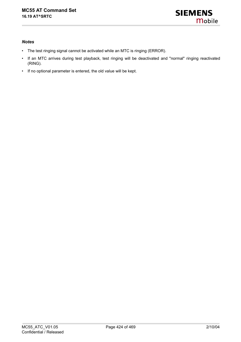 Obile | Siemens MC55 User Manual | Page 424 / 469
