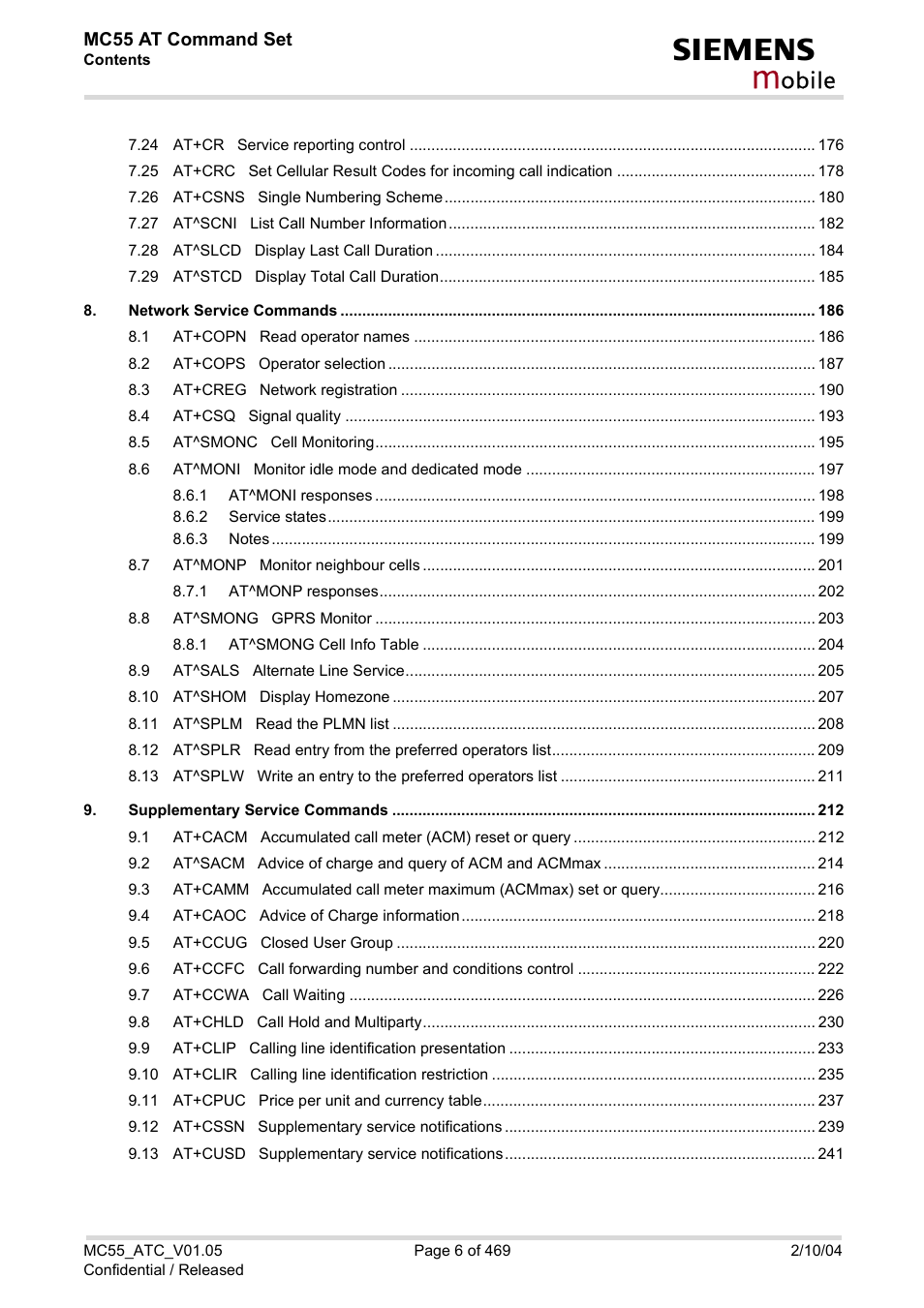 Obile | Siemens MC55 User Manual | Page 6 / 469