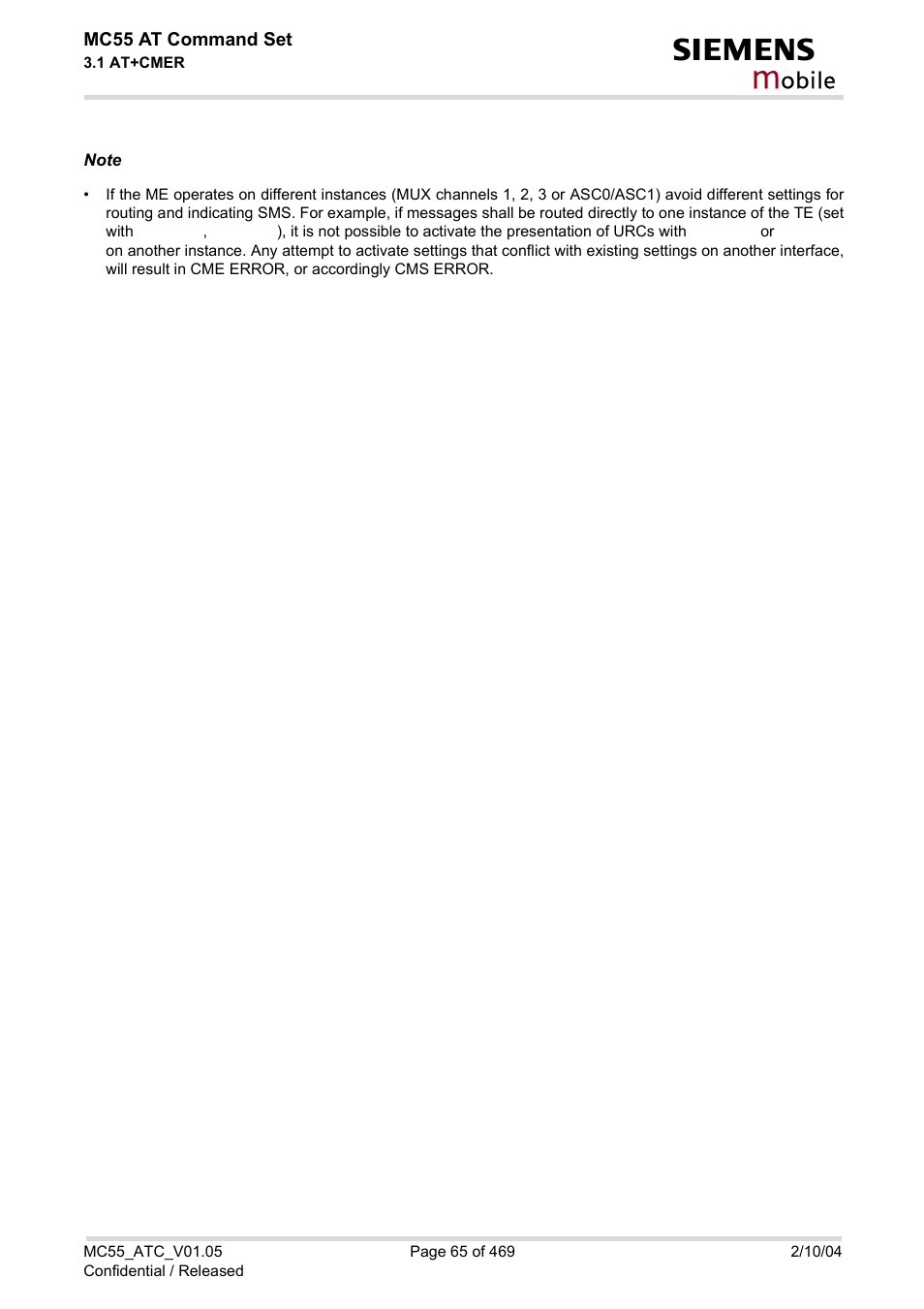 Obile | Siemens MC55 User Manual | Page 65 / 469