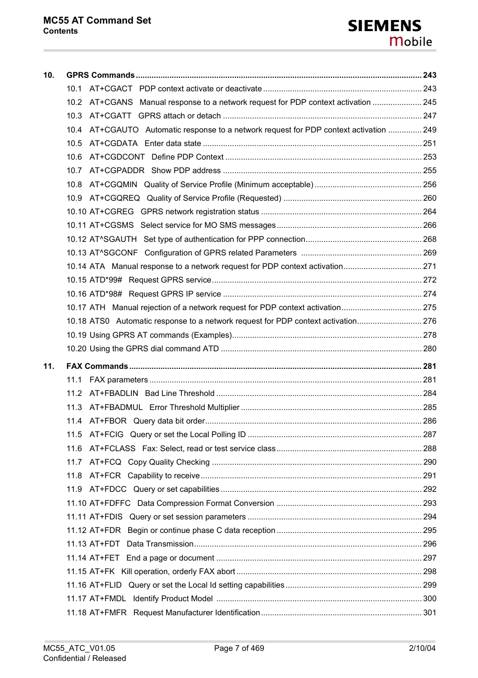 Obile | Siemens MC55 User Manual | Page 7 / 469