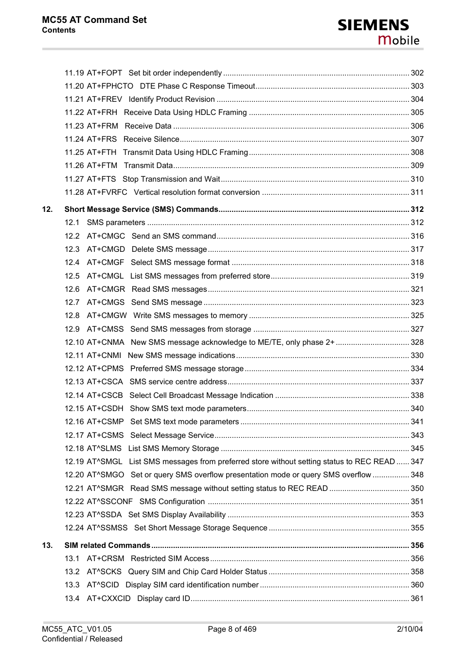 Obile | Siemens MC55 User Manual | Page 8 / 469