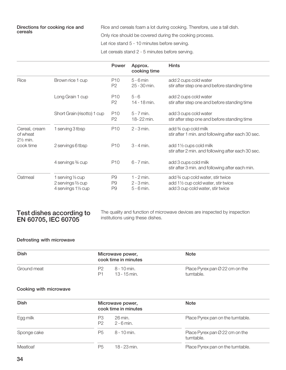 Siemens HF35M630 User Manual | Page 34 / 124