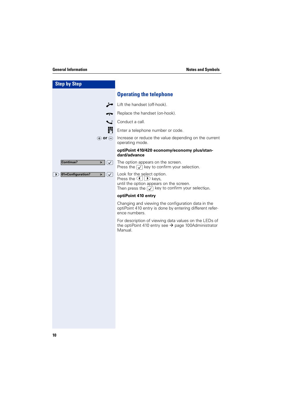 Operating the telephone | Siemens HiPath 4000 User Manual | Page 10 / 110