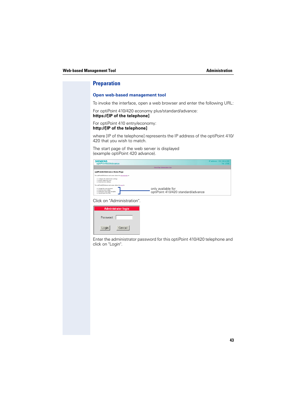 Preparation | Siemens HiPath 4000 User Manual | Page 43 / 110