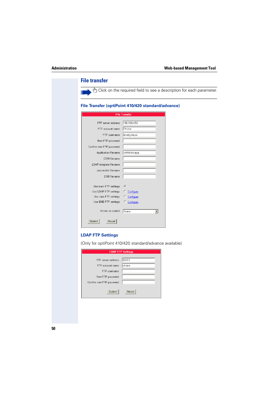 File transfer | Siemens HiPath 4000 User Manual | Page 50 / 110