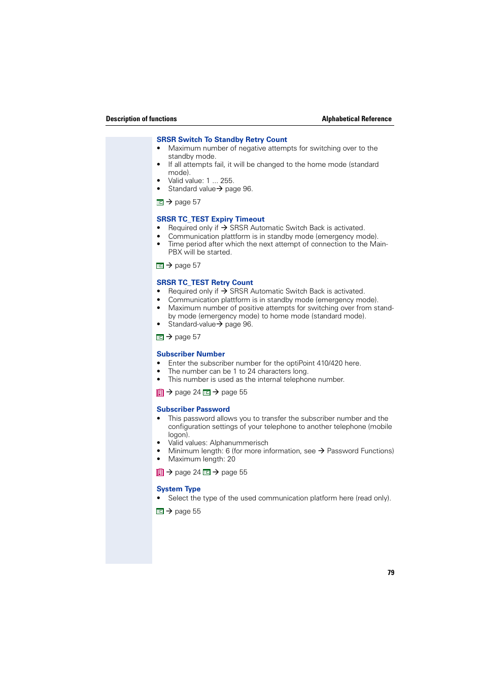 Æ subscriber number | Siemens HiPath 4000 User Manual | Page 79 / 110