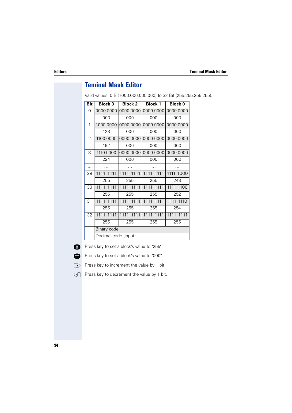 Teminal mask editor | Siemens HiPath 4000 User Manual | Page 94 / 110